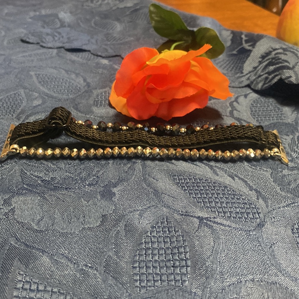 Beaded Bracelets watch bands 42mm/44mm/45mm black and leopard - Picture 4 of 5